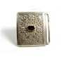 Handmade Tribal Silver & Purple Belt Buckle Unmarked 102914