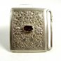 Handmade Tribal Silver & Purple Belt Buckle Unmarked 102914