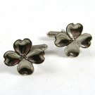 Silvertone 4 Leaf Clover Good Luck Cufflinks Not Marked 111414