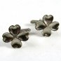 Silvertone 4 Leaf Clover Good Luck Cufflinks Not Marked 111414