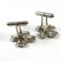 Silvertone 4 Leaf Clover Good Luck Cufflinks Not Marked 111414