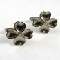 Silvertone 4 Leaf Clover Good Luck Cufflinks Not Marked 111414