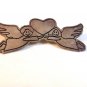 Mexican Sterling Silver Male & Female Angels Heart Holding Hands Brooch
