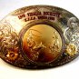 Vintage 1985 SJCA 15th Visalla Rockette Rodeo Belt Buckle