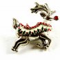 Rudolph The Red Nosed Reindeer Brooch Not Signed 81814