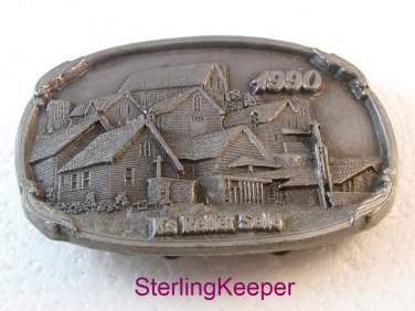 Vintage Siskiyou Mennonite Kansas Ks Relief Sale 1990 Belt Buckle