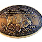 Running Strong for American Indian Youth 1997 Buffalo Belt Buckle 01012013ln