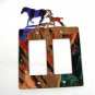 Mama Horse & Colt Double Rocker Outlet Cover Plate by Steel Images USA C