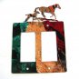 Mama Horse & Colt Double Rocker Outlet Cover Plate by Steel Images USA C