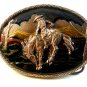 1982 Cowboy Western Horse Enameled Belt Buckle Great American Buckle Co.