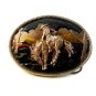 1982 Cowboy Western Horse Enameled Belt Buckle Great American Buckle Co.