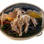 1982 Cowboy Western Horse Enameled Belt Buckle Great American Buckle Co.
