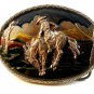 1982 Cowboy Western Horse Enameled Belt Buckle Great American Buckle Co.