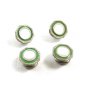 Art Deco Silvertone Green Mother Pearl Cufflinks By SNAP LINK 101314b