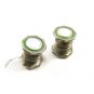 Art Deco Silvertone Green Mother Pearl Cufflinks By SNAP LINK 101314b