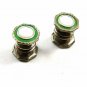 Art Deco Silvertone Green Mother Pearl Cufflinks By SNAP LINK 101314b