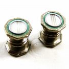 Art Deco Silvertone Green Mother Pearl Cufflinks By SNAP LINK 101314a