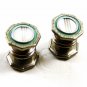 Art Deco Silvertone Green Mother Pearl Cufflinks By SNAP LINK 101314a