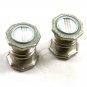 Art Deco Silvertone Green Mother Pearl Cufflinks By SNAP LINK 101314a