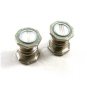 Art Deco Silvertone Green Mother Pearl Cufflinks By SNAP LINK 101314a