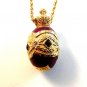 Joan Rivers Dark Red Pendant / Chain Mint in Box
