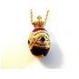 Joan Rivers Dark Red Pendant / Chain Mint in Box