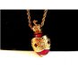 Joan Rivers Dark Red Pendant / Chain Mint in Box