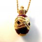 Joan Rivers Dark Red Pendant / Chain Mint in Box
