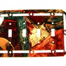 Southwest Style Quadruple Light Switch Cover Plate by Steel Images USA 6915