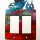 Southwest Pueblo Pottery Double Rocker Outlet Cover Plate by Steel Images USA B
