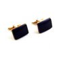 Goldtone & Blue Cufflinks by Hickok USA 04282014