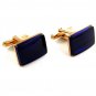 Goldtone & Blue Cufflinks by Hickok USA 04282014