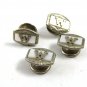 Art Deco Silvertone Initial / Letter W Snap Link Cufflinks by Snap Link 103114