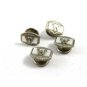 Art Deco Silvertone Initial / Letter W Snap Link Cufflinks by Snap Link 103114