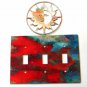 Southwest Sun Triple Light Switch Cover Plate Steel Images Made USA 02161511111F