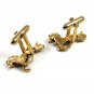 True Vintage Surrey Horse Racing Goldtone Cufflinks not Marked 101514