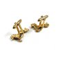 True Vintage Surrey Horse Racing Goldtone Cufflinks not Marked 101514