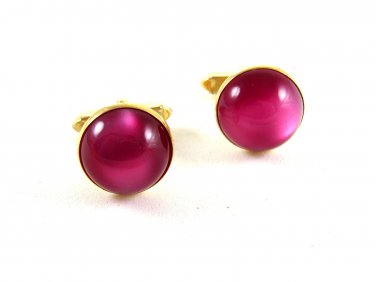 Goldtone & Pink Cufflinks 11062013def