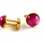Goldtone & Pink Cufflinks 11062013def