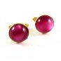 Goldtone & Pink Cufflinks 11062013def