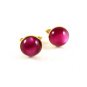 Goldtone & Pink Cufflinks 11062013def