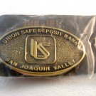 Vintage Union Safe Deposit Bank San Joaquin Valley Belt Buckle by BTS