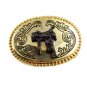 Western Cowboy Rodeo Gold Tone Horse Saddle Belt Buckle #101813