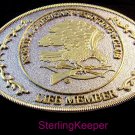 Vintage North American Hunting Club Life Member Belt Buckle