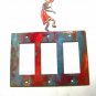 Kokopelli w/ Flute Triple Rocker Outlet Cover Plate by Steel Images USA 022315A