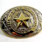 The State of Texas Goldtone & Silvertone Belt Buckle 2192014