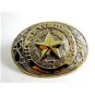 The State of Texas Goldtone & Silvertone Belt Buckle 2192014