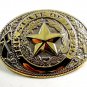 The State of Texas Goldtone & Silvertone Belt Buckle 2192014
