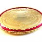 Gold Tone Red Enamel Western Cowboy Belt Buckle Made in USA
