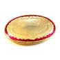 Gold Tone Red Enamel Western Cowboy Belt Buckle Made in USA